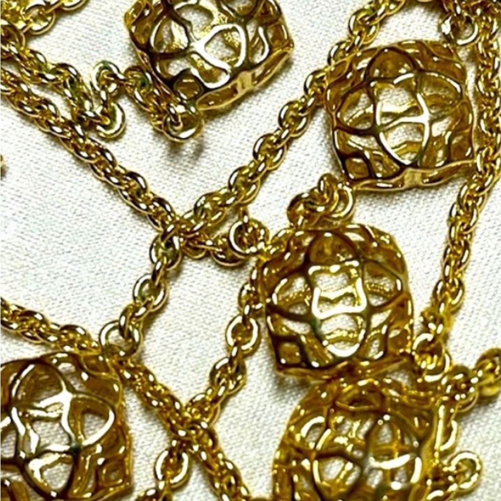 Authentic Kendra Scott RETIRED shiny gold Nemera Necklace Never Worn